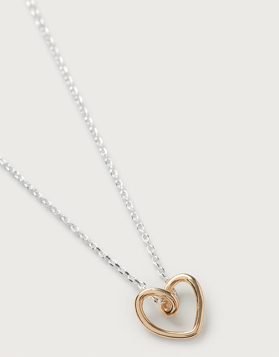 Wire Heart Necklace - Gold