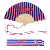 Hand Fan w/Gift Box  Glitter "Ciao"