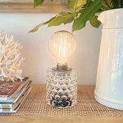 Dimple Glass Lamp Clear