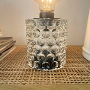 Dimple Glass Lamp Clear
