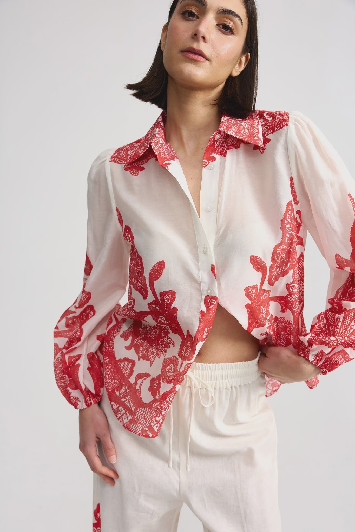 Vivian Blouse- Ruby Antique - Presence Hamilton