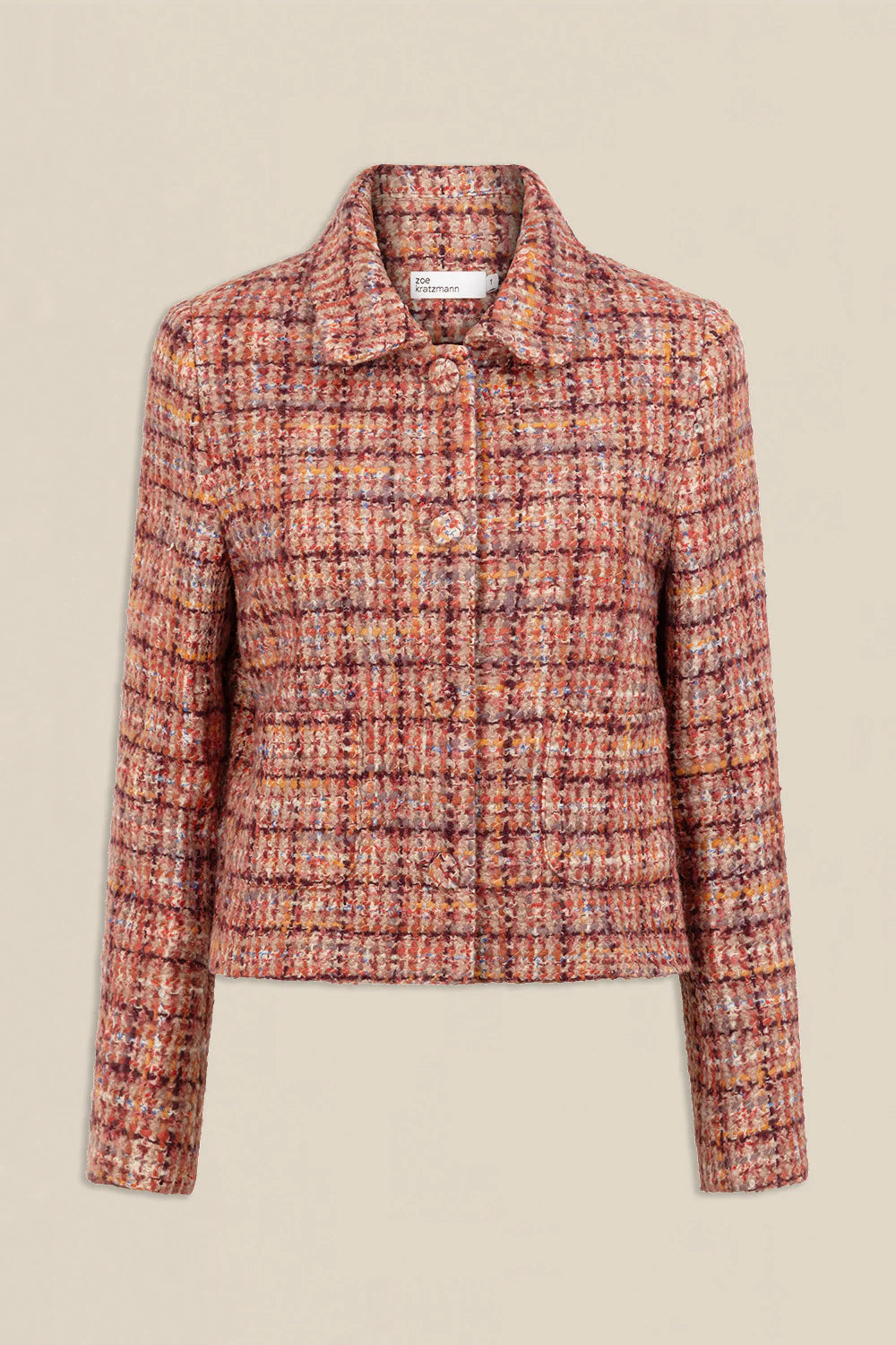Plume Jacket- Berry Check