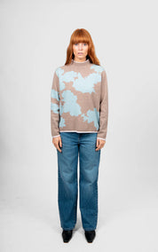 Flower Silhouette Jacquard Pullover - Presence Hamilton