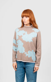 Flower Silhouette Jacquard Pullover - Presence Hamilton