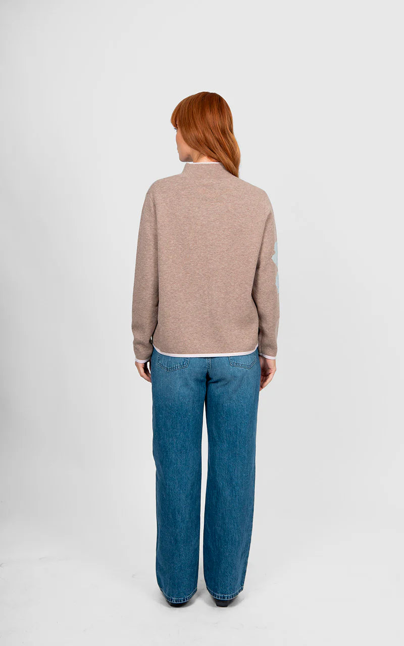Flower Silhouette Jacquard Pullover - Presence Hamilton