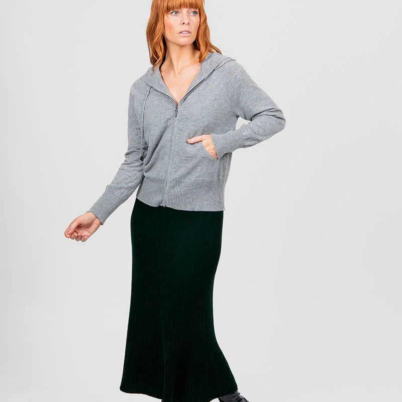 Sophie Wool Flared Skirt - Black - Presence Hamilton