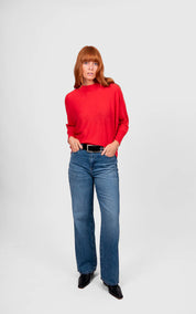 Dolman 3/4 Sleeve Pullover -Cayenne - Presence Hamilton