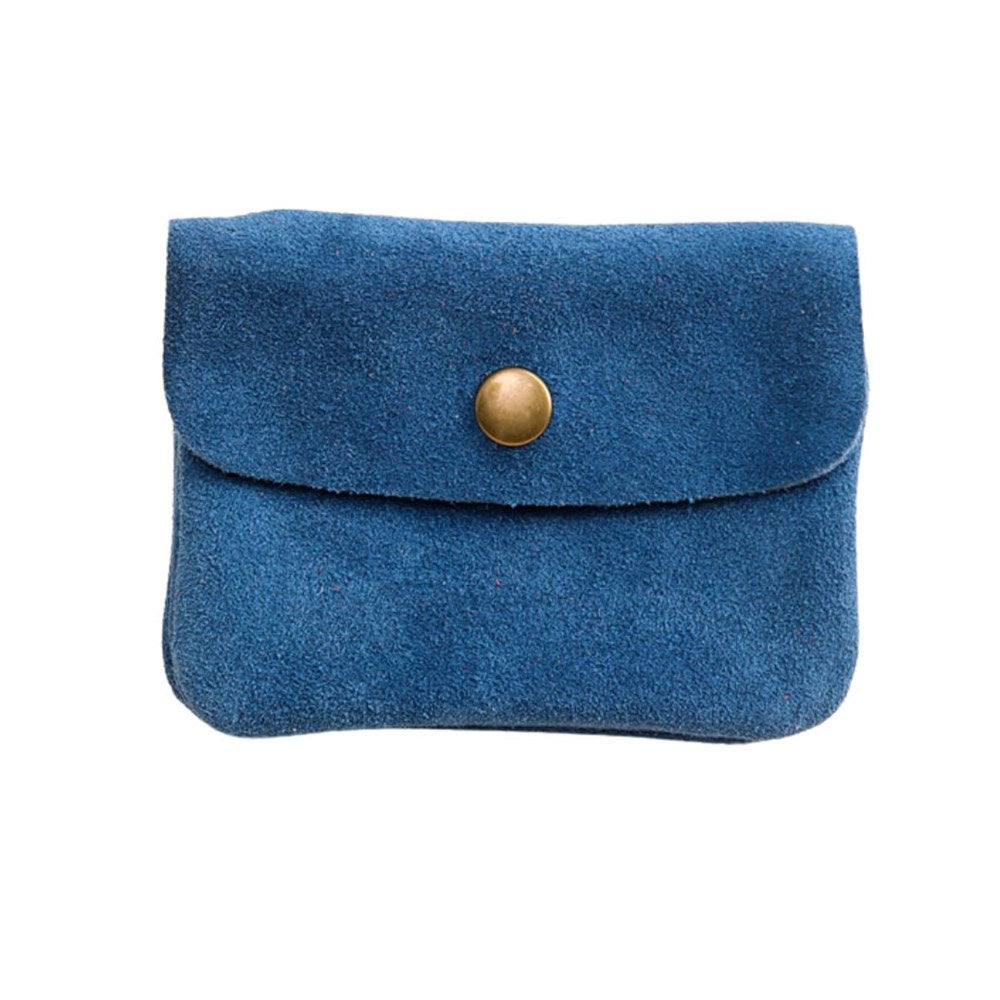 MAISON FANLI - Coin Purse -Suede Blue Jeans