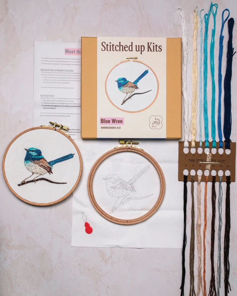 Stitched Up Kits - Blue Wren