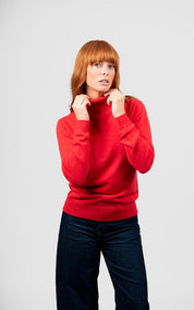Rosie Roll Neck Pullover - Cayenne - Presence Hamilton
