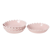 Scallop Bowl Pink - set of 4