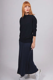 Dolman 3/4 Sleeve Pullover - Black - Presence Hamilton
