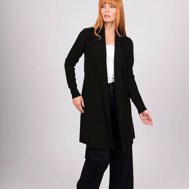 Emily Edge To Edge Cardi - Black - Presence Hamilton