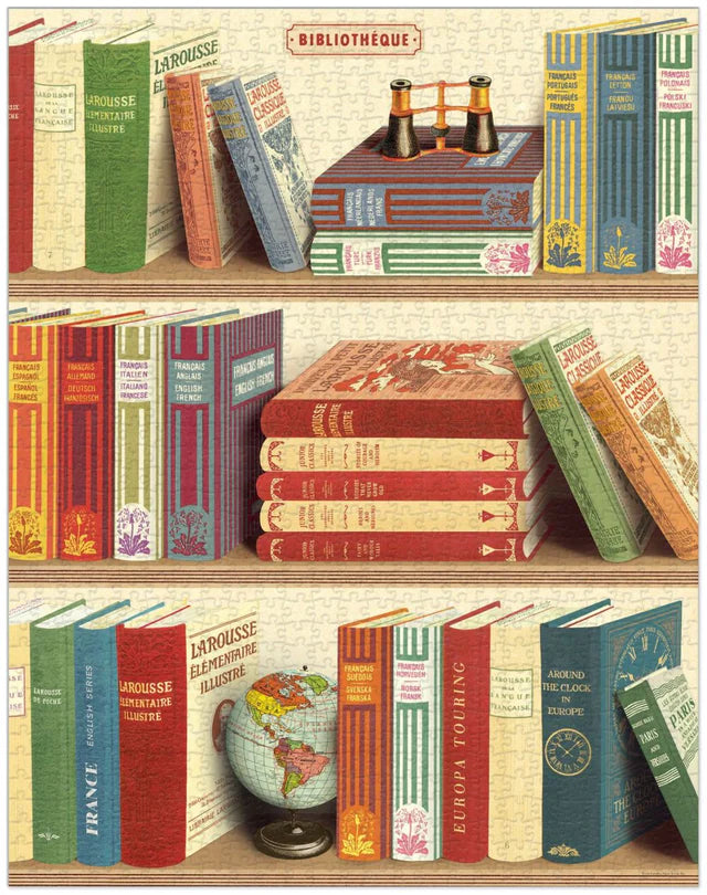Vintage Puzzle- Library Books
