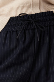 Vincent Wool Pant - Navy Stripe - Presence Hamilton