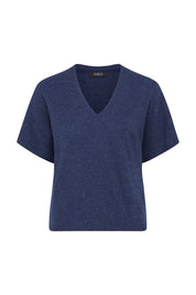 Cashmere Relaxed Top- Denim