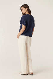 Cashmere Relaxed Top- Denim