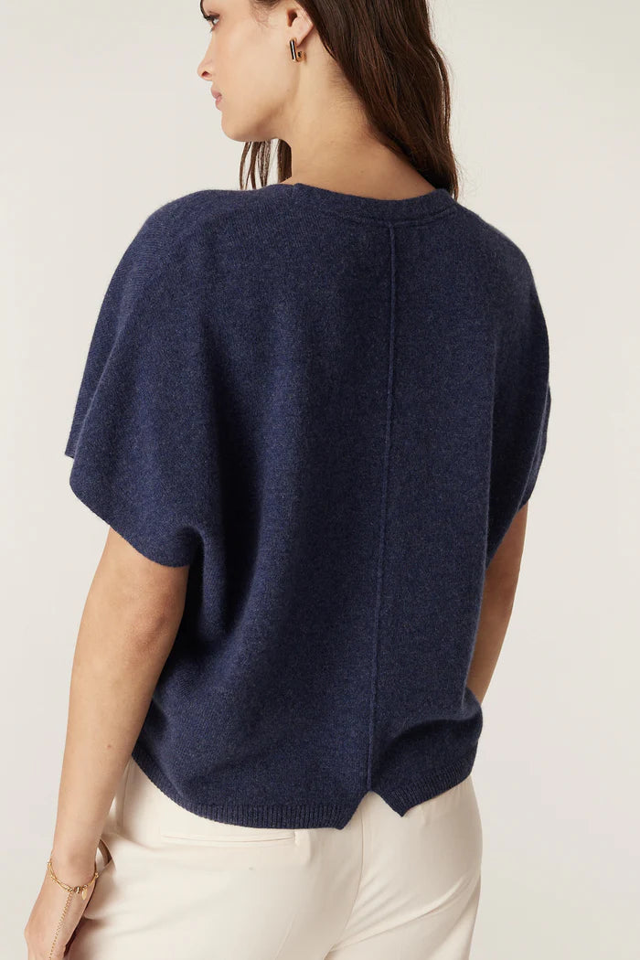 Cashmere Relaxed Top- Denim