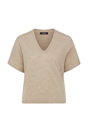 Cashmere Relaxed Top - Biscuit