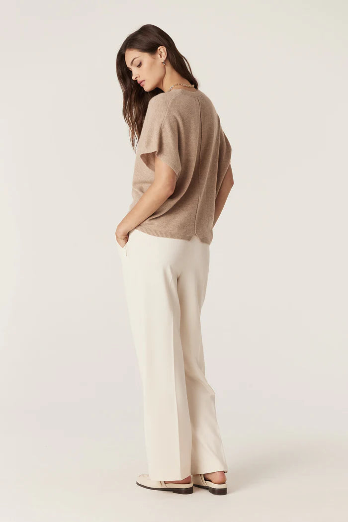 Cashmere Relaxed Top - Biscuit
