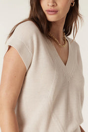 Abigail Merino Top - Antique White