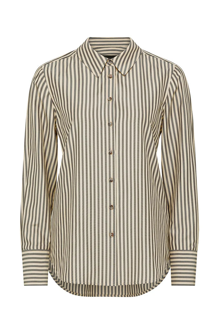 Jamie Stripe Shirt - Khaki Stripe