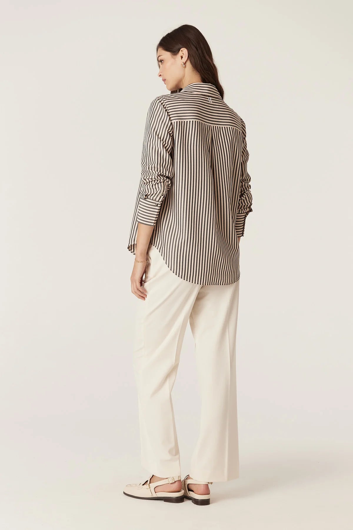 Jamie Stripe Shirt - Khaki Stripe
