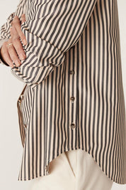 Jamie Stripe Shirt - Khaki Stripe