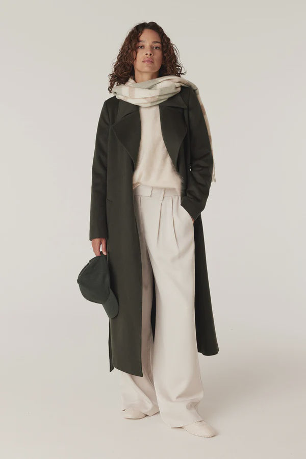 Evans Wool Coat -Forest Green - Presence Hamilton