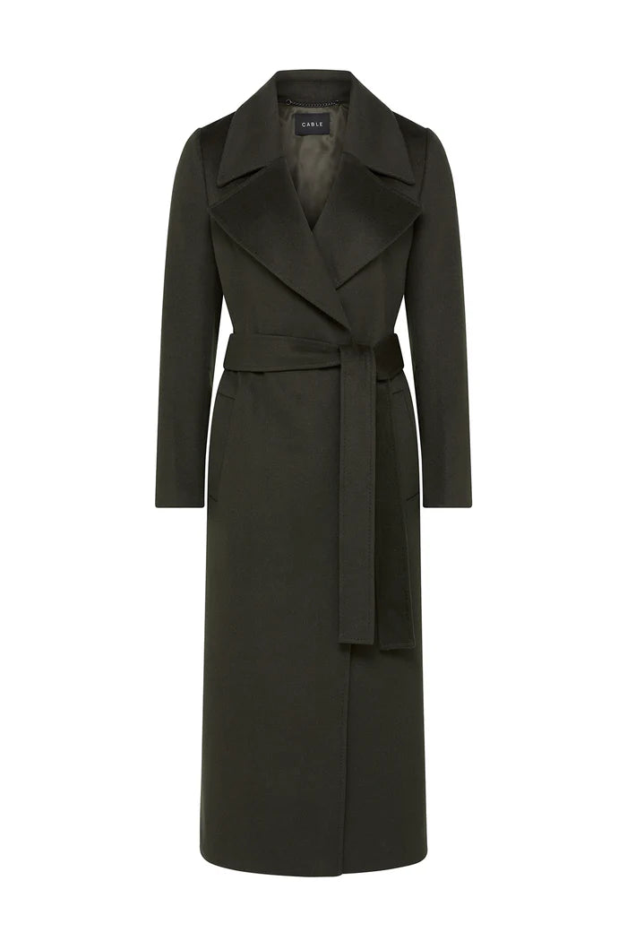 Evans Wool Coat -Forest Green - Presence Hamilton
