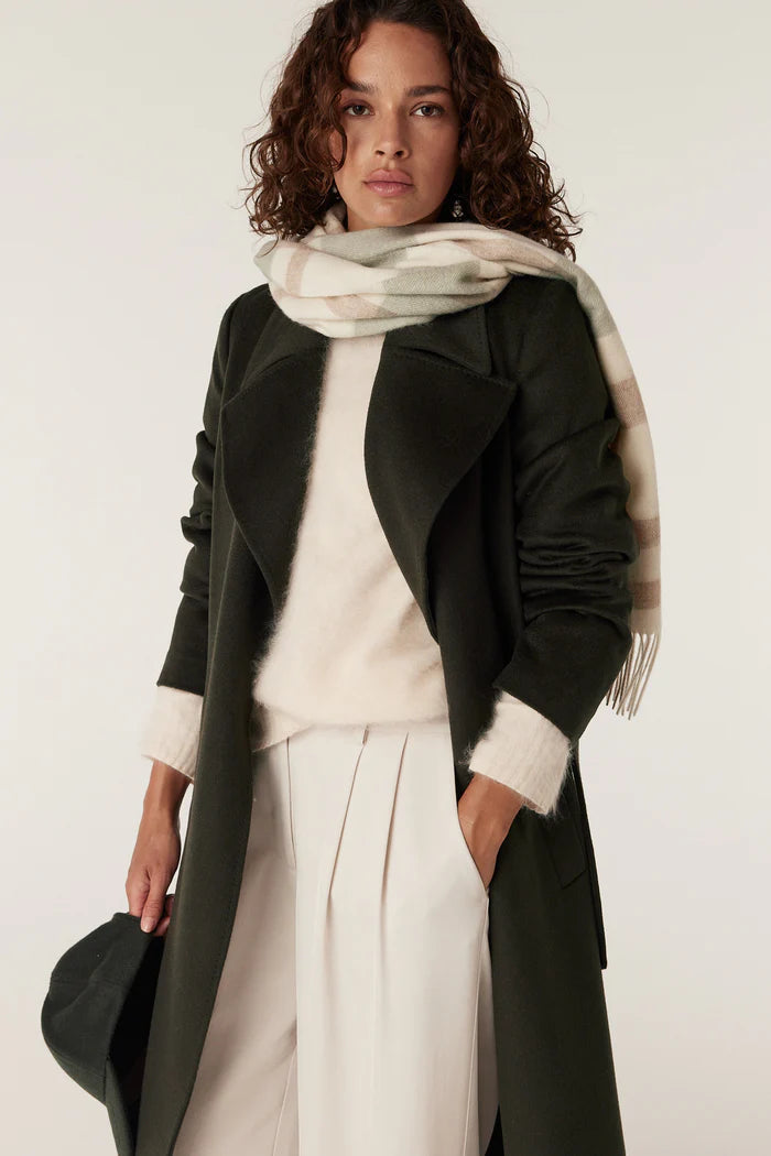 Evans Wool Coat -Forest Green - Presence Hamilton