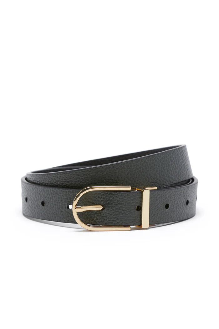 Reversible Belt -Black & Green - Presence Hamilton