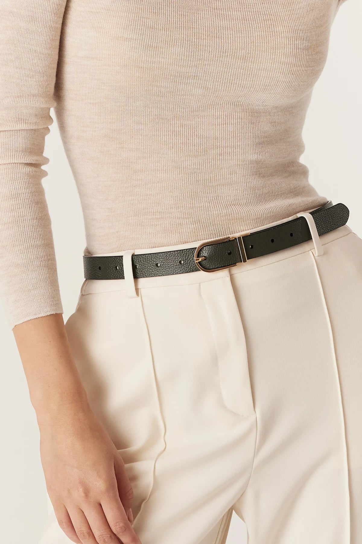Reversible Belt -Black & Green - Presence Hamilton