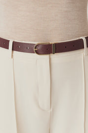 Reversible Belt -Ecru & Port - Presence Hamilton