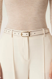 Reversible Belt -Ecru & Port - Presence Hamilton