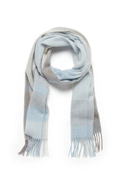 Pure Wool Scarf - Blue Check - Presence Hamilton