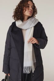 Pure Wool Scarf - Blue Check - Presence Hamilton