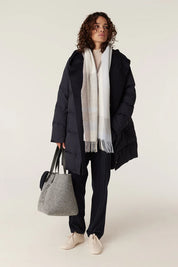 Pure Wool Scarf - Blue Check - Presence Hamilton