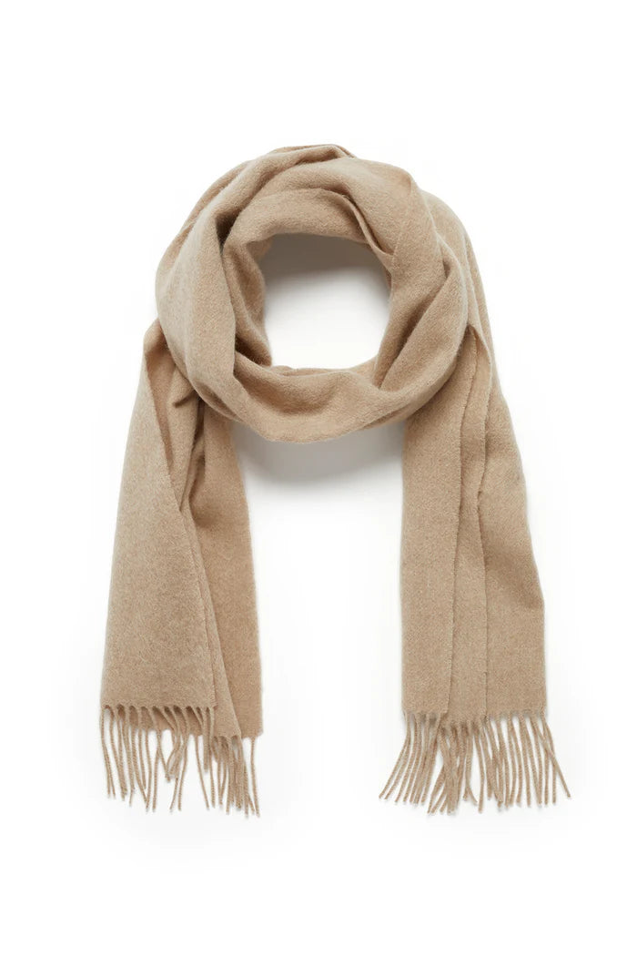 Pure Wool Scarf -Camel - Presence Hamilton