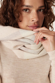 Pure Wool Scarf - Blush Check - Presence Hamilton