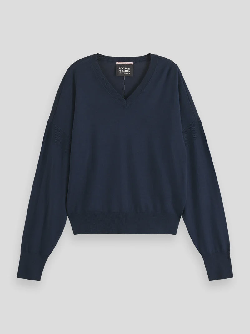 Core V-Neck Relaxed Pullover