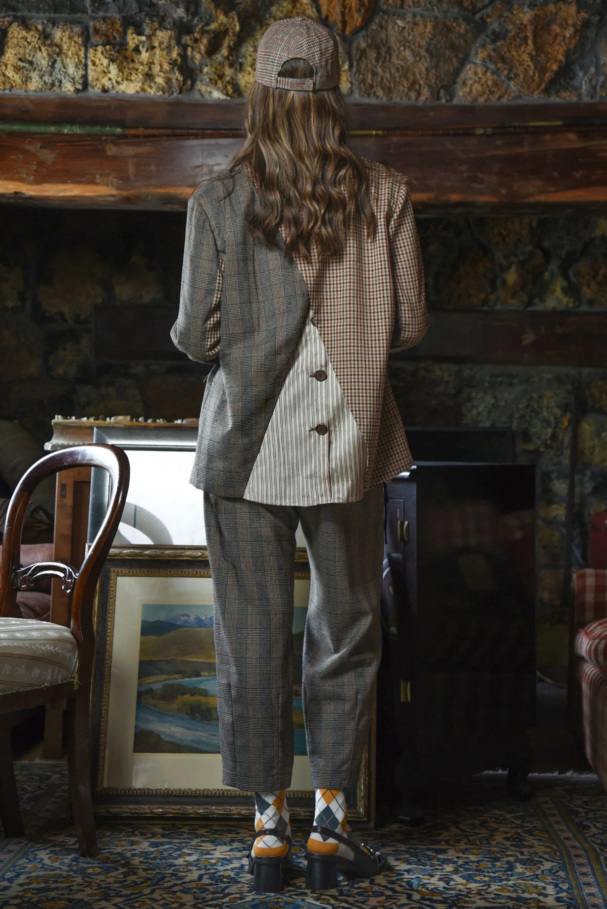 Off Track Pant- Multi Check