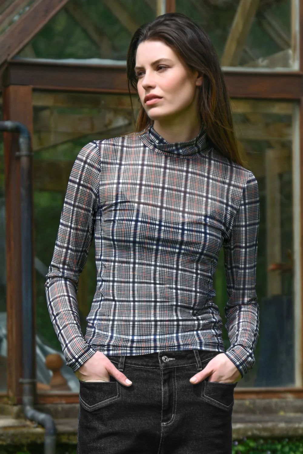 It's Neck and Neck Top- Russet Check - Presence Hamilton