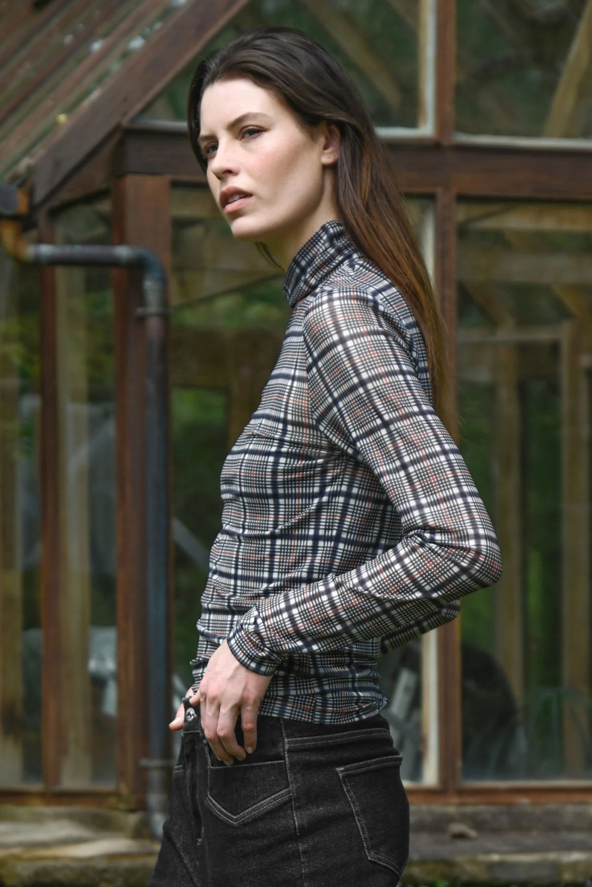 It's Neck and Neck Top- Russet Check - Presence Hamilton