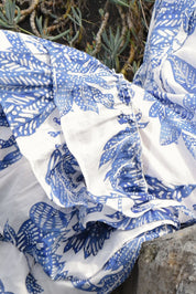 Frill-er Instinct Dress- Blue & White