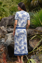 Bleu Print Skirt