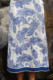 Bleu Print Skirt