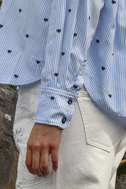 Heart Line Shirt-  Blue