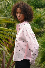 Heart Line Shirt- Pink