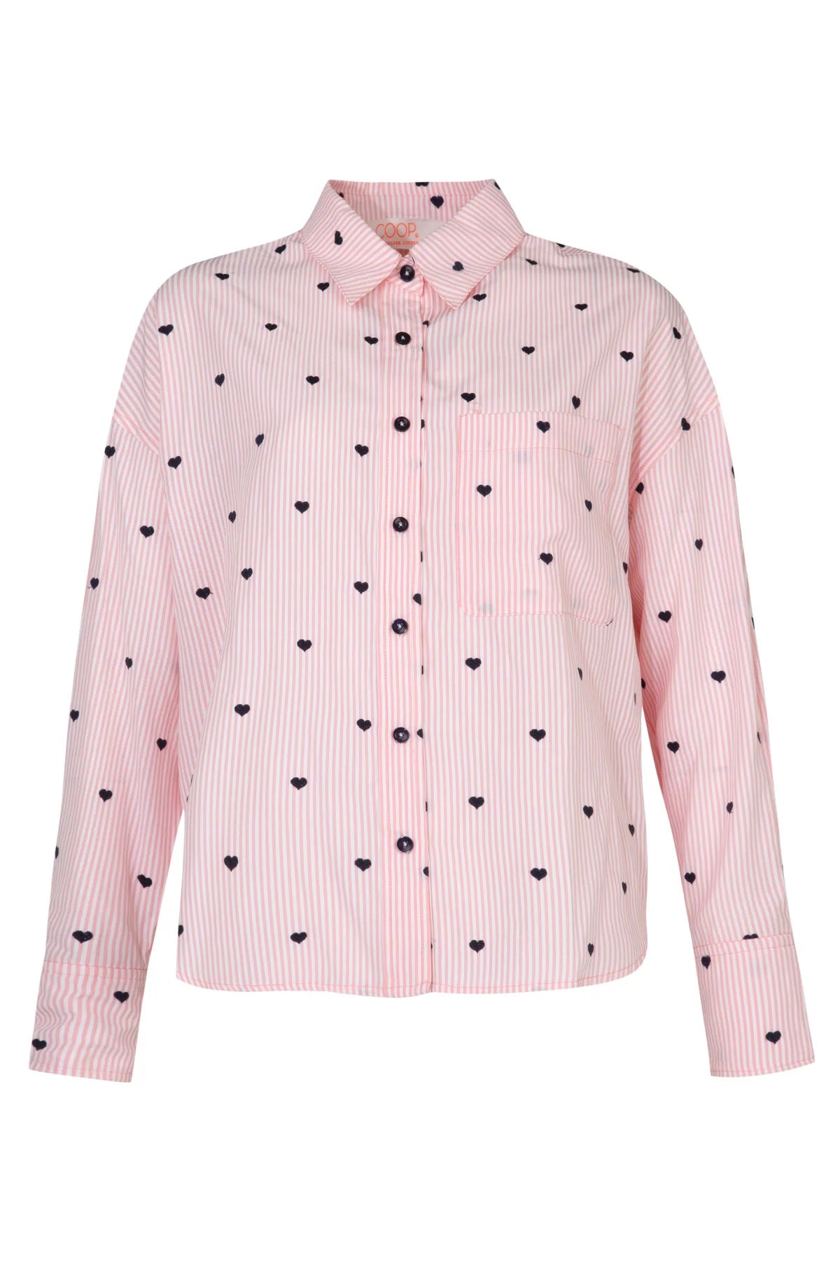 Heart Line Shirt- Pink